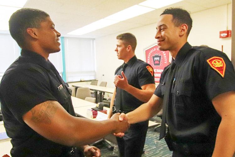Many cadets at the Mansfield and IUP police academies are sponsored by local police departments and commit to serving those communities after graduation.