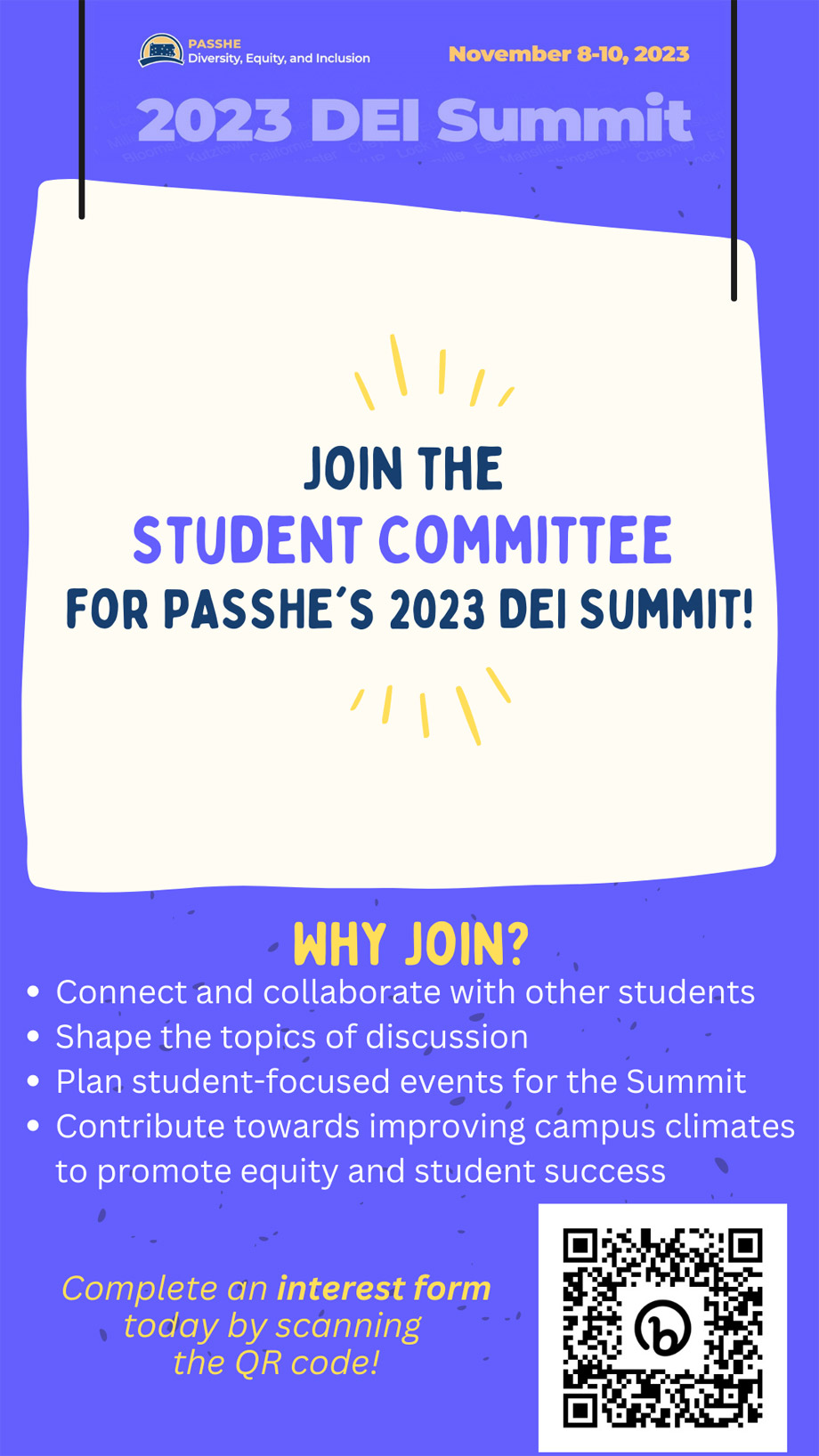 Join the Student Committee - DEI Summit 2023
