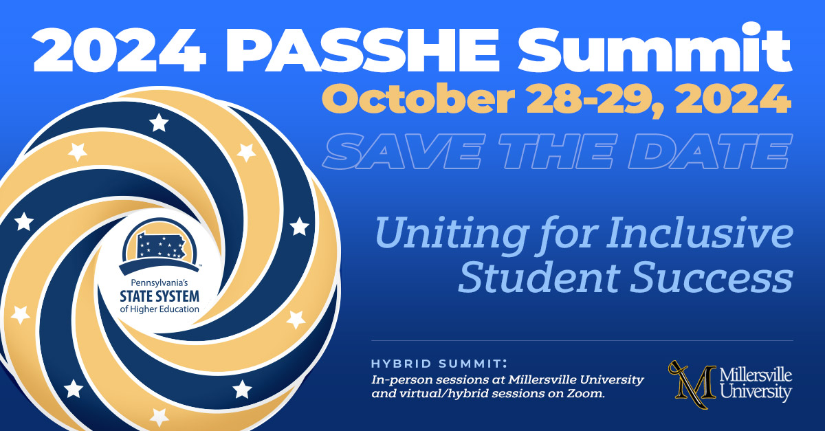 2024 PASSHE Summit Save the Date Banner for social media, 1200 x 627 pixels