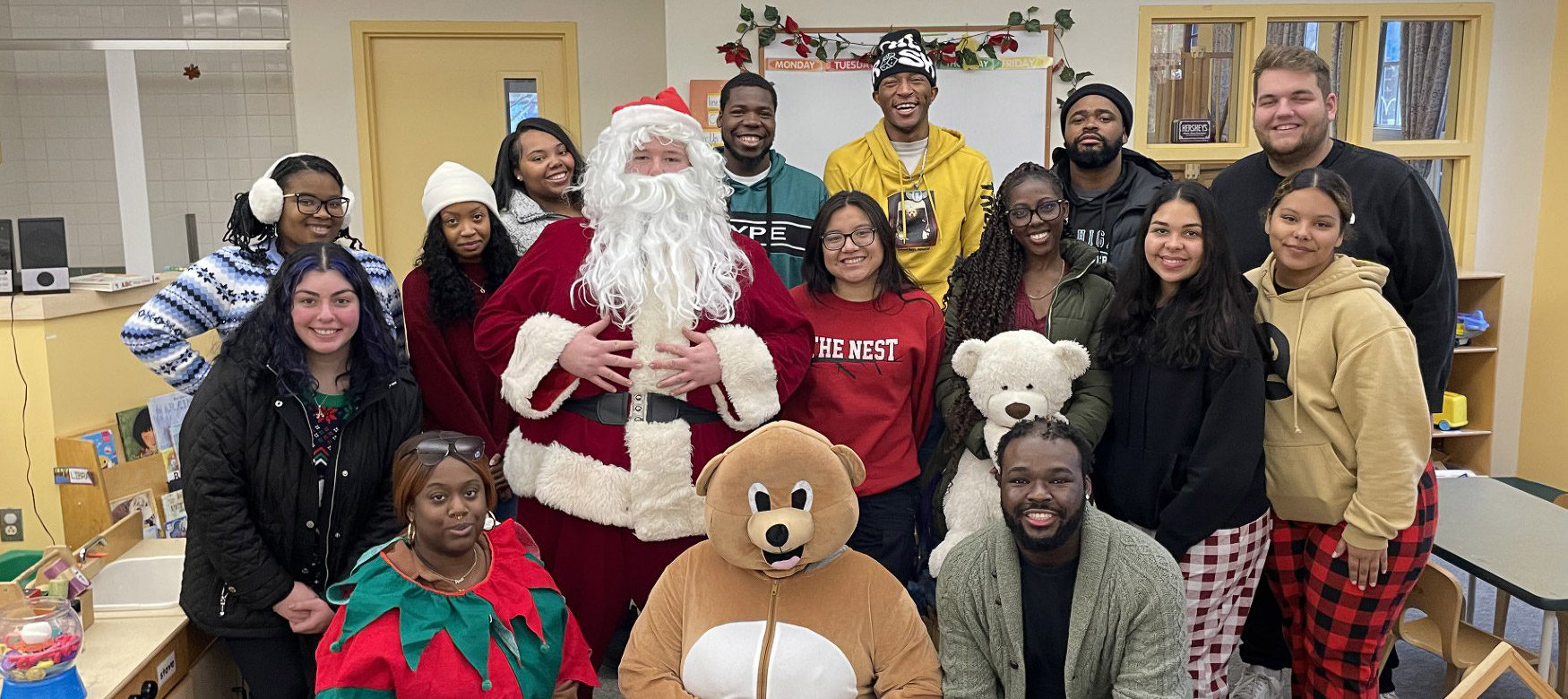 ESU Student Government Association members at the annual Teddy Bear Drive