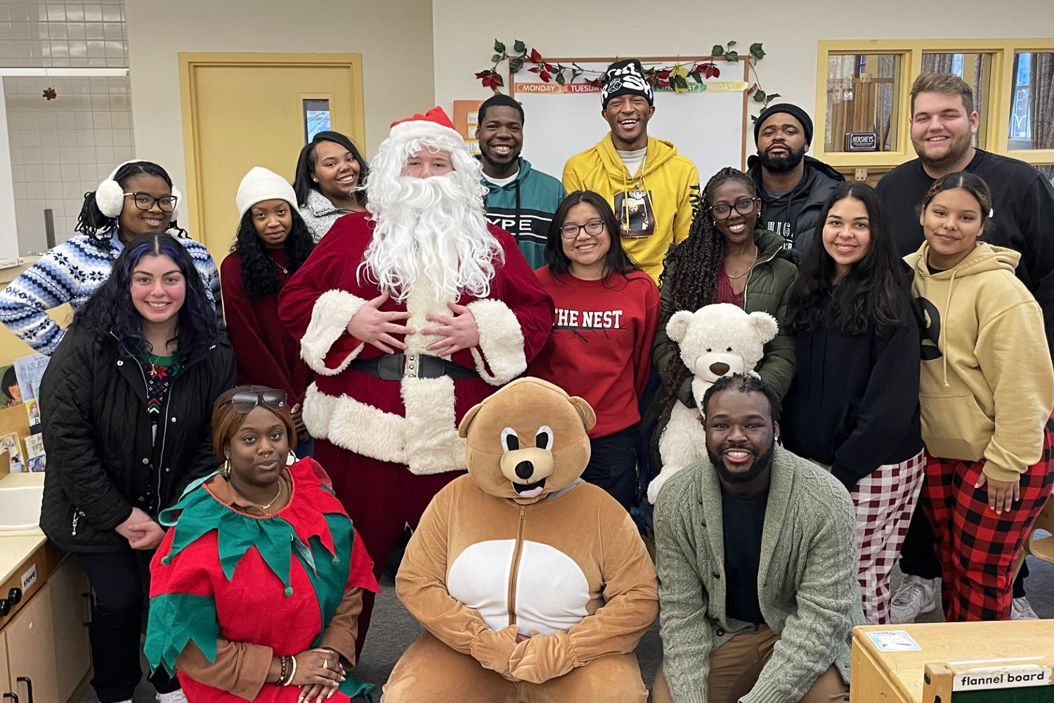 Sudents from East Stroudsburg University's Student Government Association participate in the annual Teddy Bear Drive