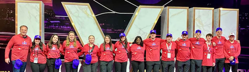 Slippery Rock University faculty and students who worked at the Super Bowl in Las Vegas